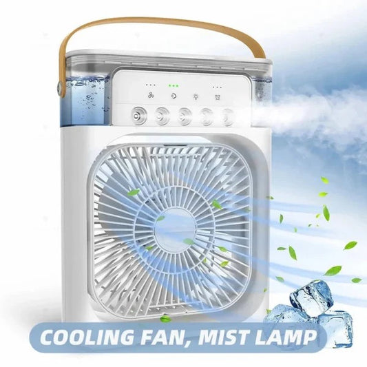 Mini Air Cooling Fan – Portable AC Fan with Timer, LED Light & Adjustable Speeds for Home or Office