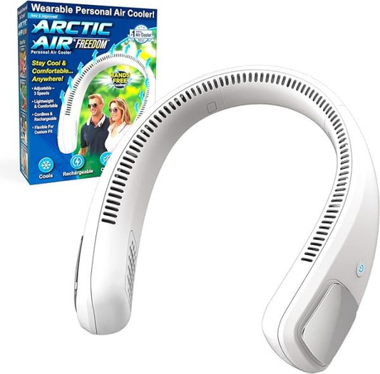 Neck Fan – Wearable 360° Air Cooler | Long Battery, USB, 3 Speeds for outdoor, Sports, Offices, Workouts.