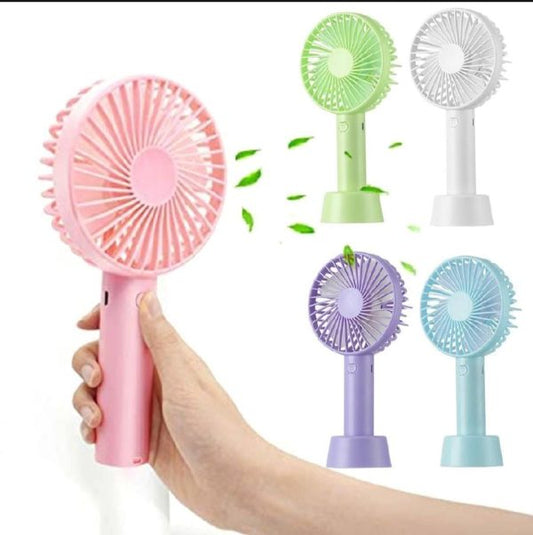 Stylish Portable USB Rechargeable Handheld 3 Speed Strong Wind Electric Small Mini Cooling Fan, Useful for makeup