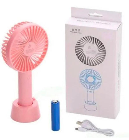 Stylish Portable USB Rechargeable Handheld 3 Speed Strong Wind Electric Small Mini Cooling Fan, Useful for makeup
